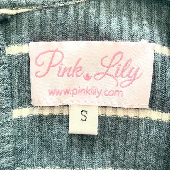 Pink Lily All Your Love Blue Striped Romper - Picture 6 of 8